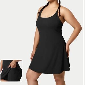 HALARA SoftlyZero Airy 2-in-1 Pocket Cool Touch Plus Size 3X Mini Dress Euphoria